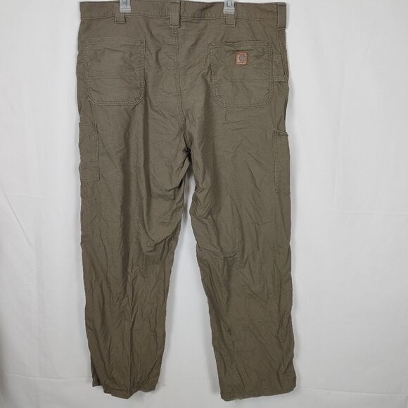 Carhartt B151 Brown Canvas Work Dungarees Loose Fit Pants Men's Size 42 x 32 Wor - Picture 6 of 10